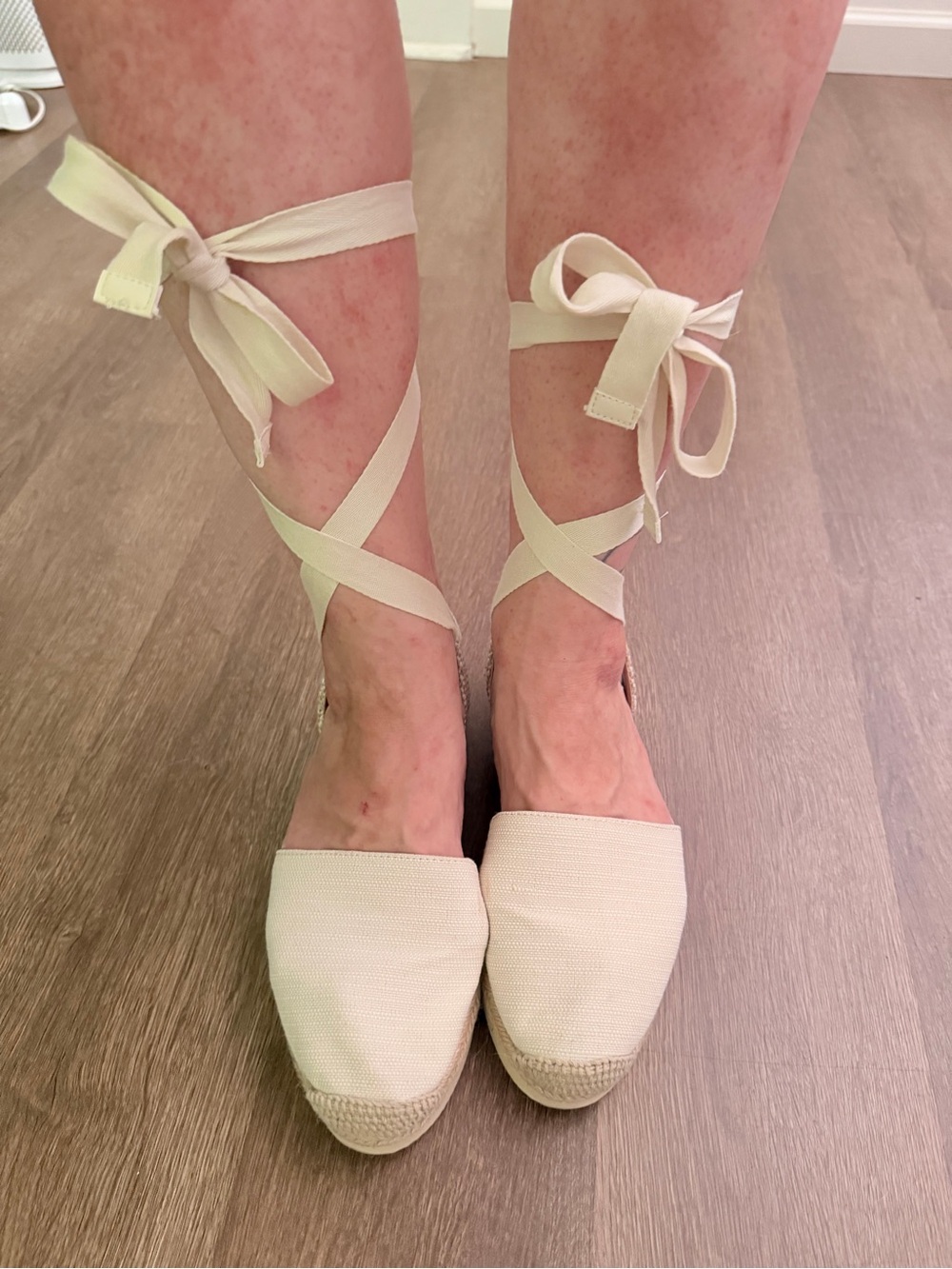 New condition Vince Camuto Canvas Espadrille Lace-Up Flats